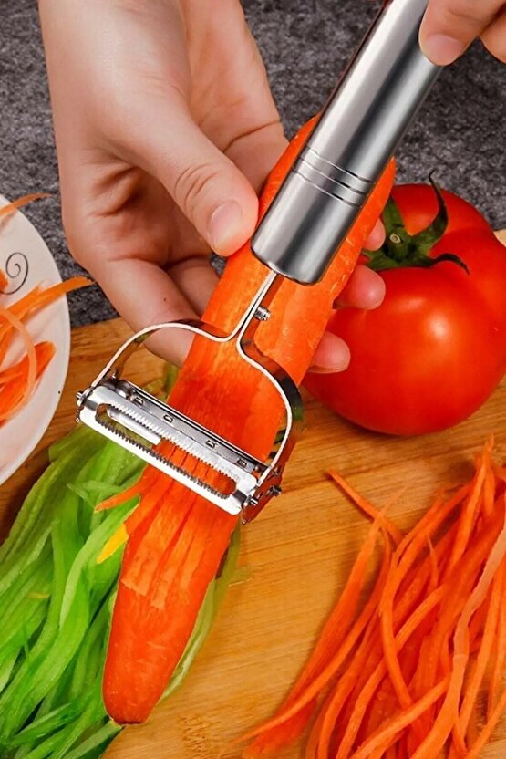 Sebze, Meyve Soyucu Profesyonel Lüks Metal Paslanmaz Çelik Jülyen Doğrama