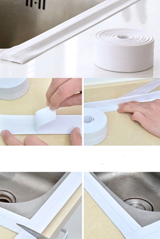 Profesyonel Su Sızdırmaz Akıllı Küvet Lavabo Klozet Banyo Mutfak Kenar Bandı Yapışkanlı Şerit Bant -