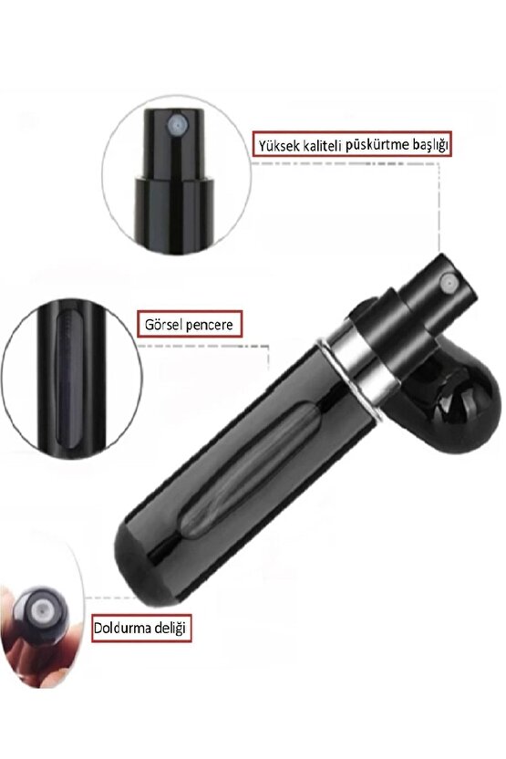 1 Adet Doldurulabilir Parfüm Şişe - Çanta Içi Sprey Parfüm Şişe