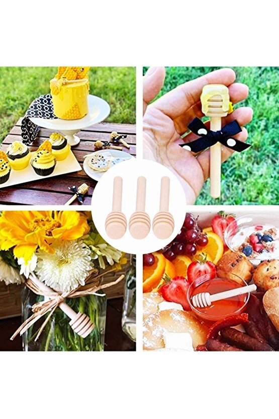 Ahşap&tahta 50’li Magnet Için Mini Bal Kaşığı 6,5 Cm