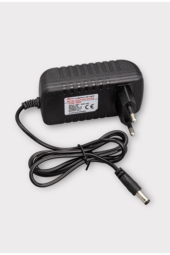 12V 2A 5.5x2.5 mm Uçlu Plastik Kasa Priz Tipi Adaptör