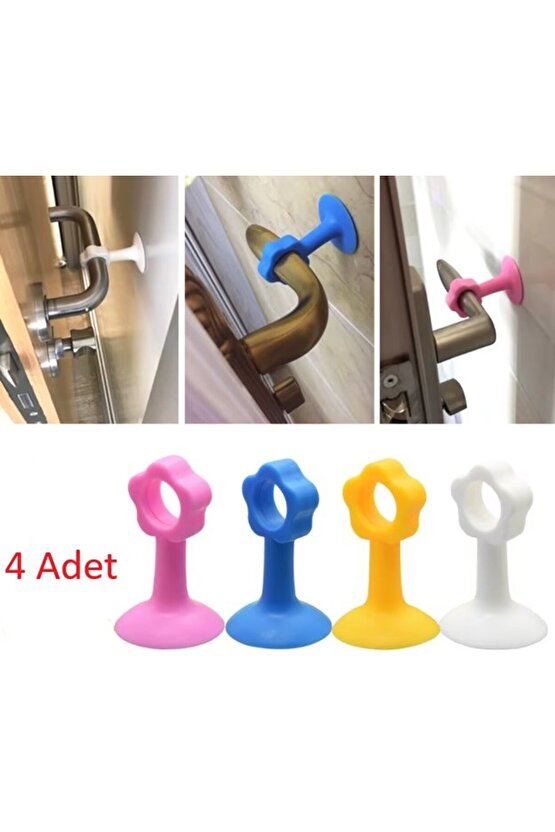 Kapı Kolu Koruyucu Şeffaf Stoper 4 Adet stoper