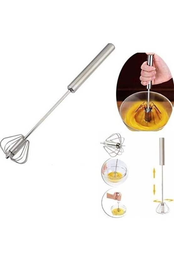 Fırsat Ayı Metal Mikser Çırpıcı 31 Cm Karıştırıcı Bas Çek Çırp