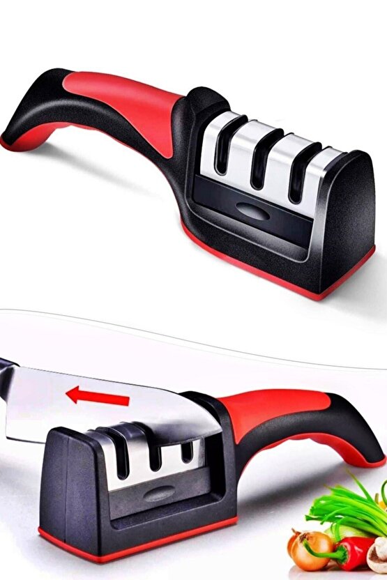 Elmas Bıçak Bileme Aleti, 3 Açılı, Profesyonel, El Bıçakları İçin Uygun