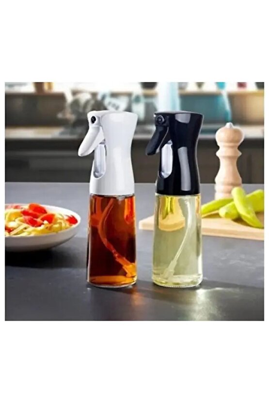 Çok Amaçlı Spreyli Sızdırmaz Cam Şişe Yağdanlık  Airfryer Sirke Yağ Püskürtücü Dağıtıcı Sprey 200ml