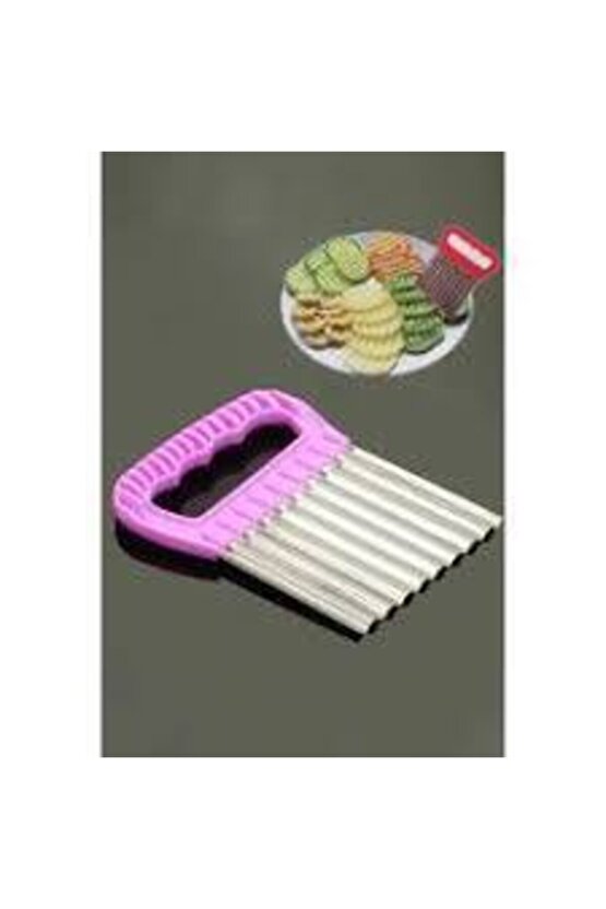 Tırtıklı Patates ve Sebze Kesici – Dalgalı Bıçaklı Dilimleyici, Pratik Mutfak Doğrayıcı