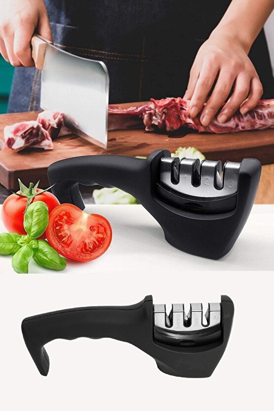 Profesyonel Bıçak Bileyici 3 Açılı Elmas Seramik Tungsten Çelik El Bıçakları Bileme