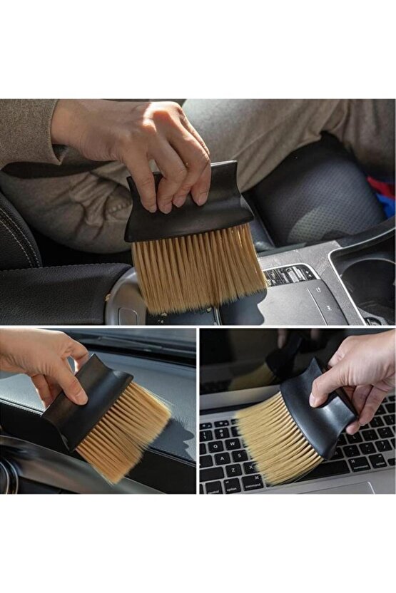 Araç İçi Çizmeyen Temizlik Fırçası Yumuşak Kıllı Oto Klima Panel Ekran Detay Toz Temizleme Fırçası