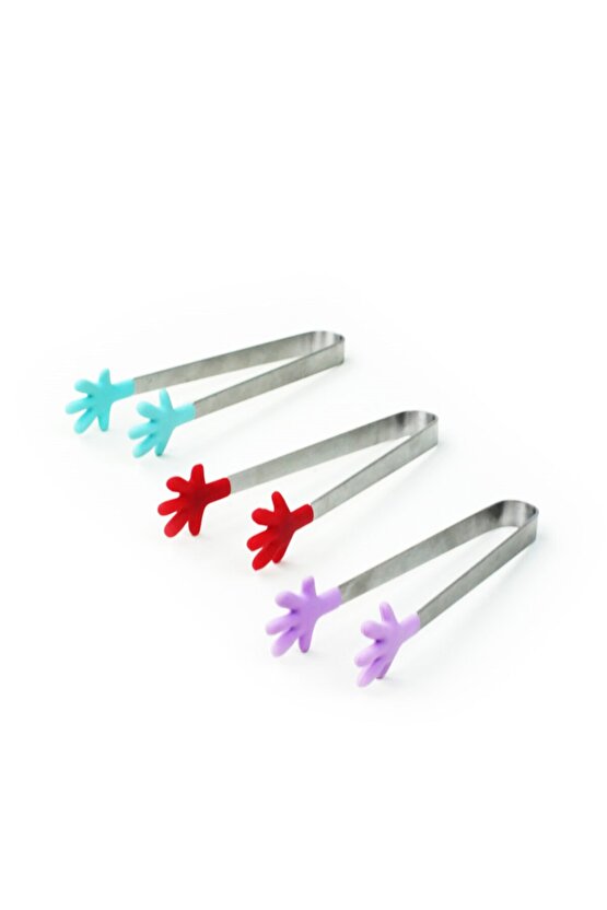 Maşa El Şeklinde Silikon Estetik Şeker Maşası Ev Ofis Restoran Tipi Hijyenik Şeker Maşası