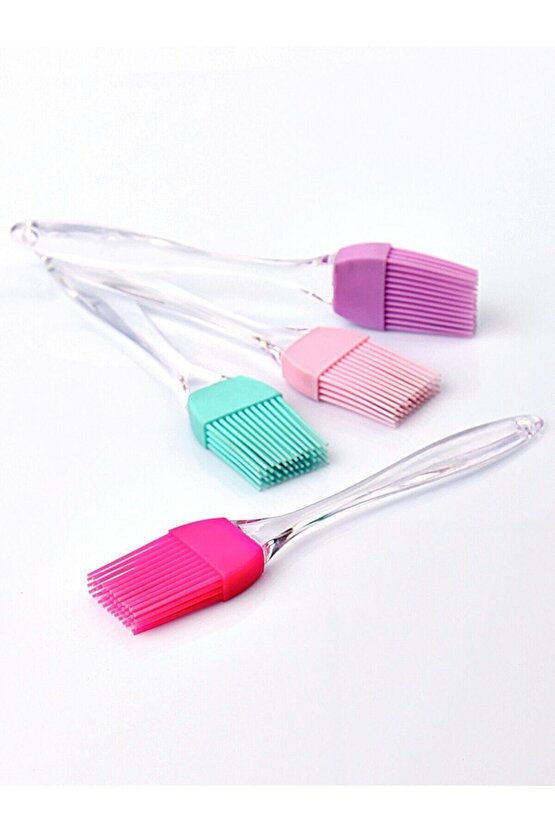 Silikon Pasta Fırçası Büyük Boy Pembe Renk 1 Adet