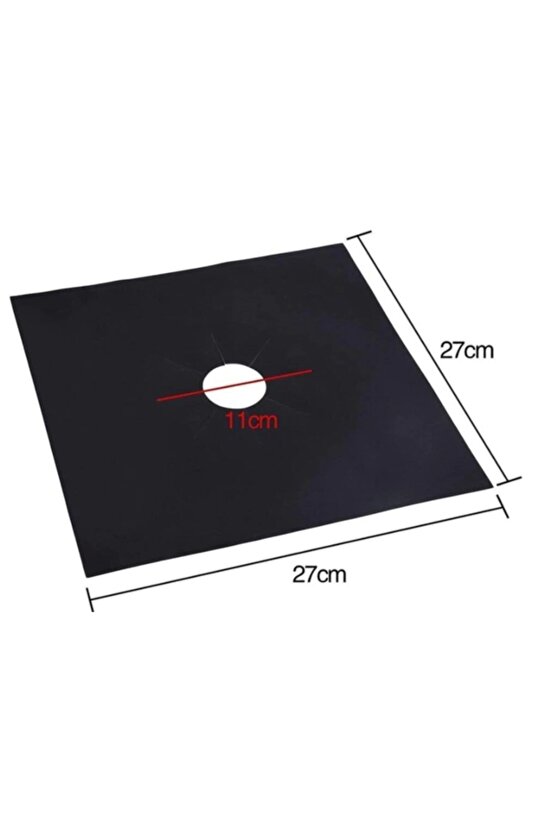 Fural Store Ocak Koruyucu Folyo Yanmaz Yapışmaz 4lü Siyah Set