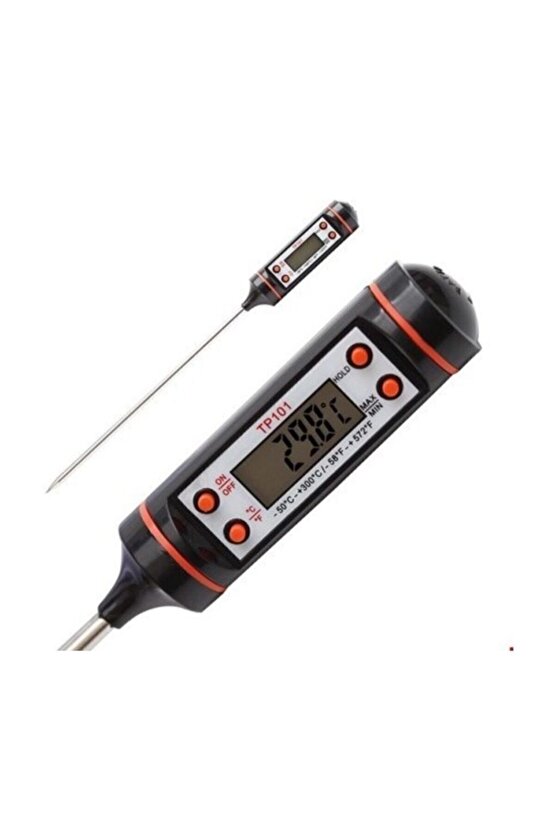 Dijital Termometre Sıvı Gıda Et Su Yiyecek Sıcaklık Ölçer