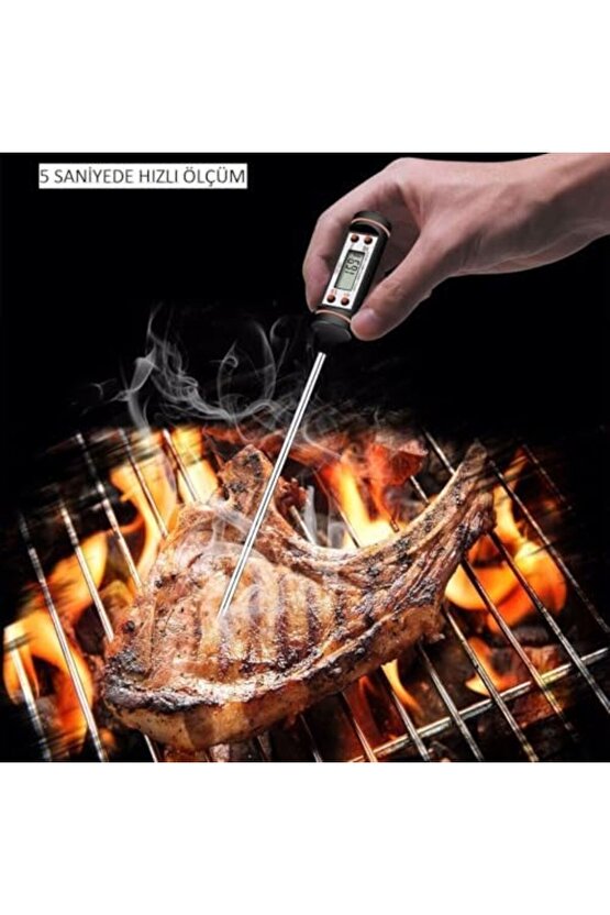 mrttnca Termometresi Dijital Termometre Gıda Termometresi 300 C Ölçüm (KALİTELİ) ÖZEL KUTULU