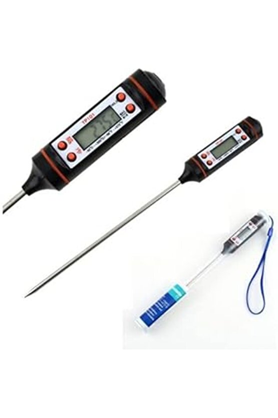 Aveo 1 Adet Gıda Termometresi Dijital Sıcaklık Derece Kutulu Et Süt Mama Yemek Isı Ölçer