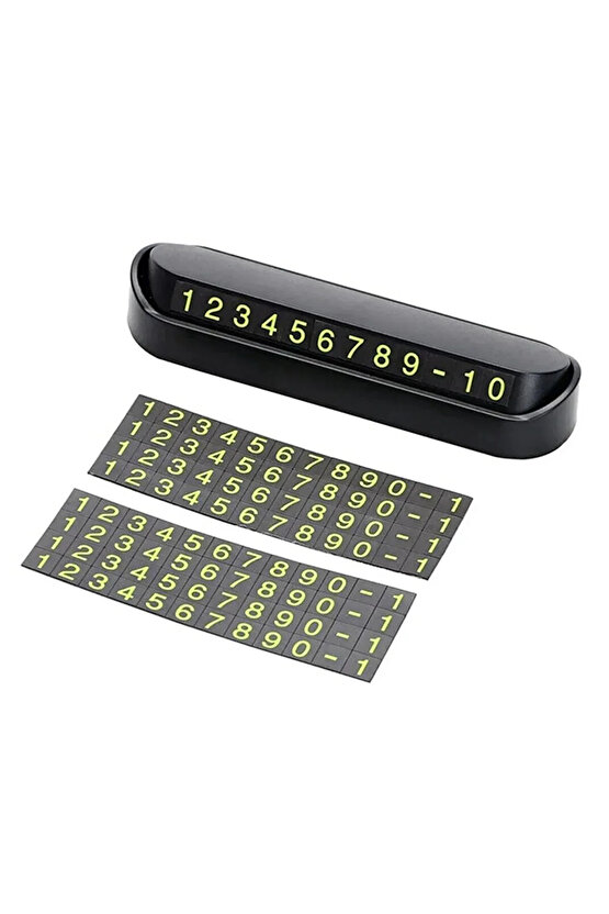 Araç Numaratörü Otomobil Park Telefon Numarası Numaratik Araba İçi Süs Led Telefon Tutacağı