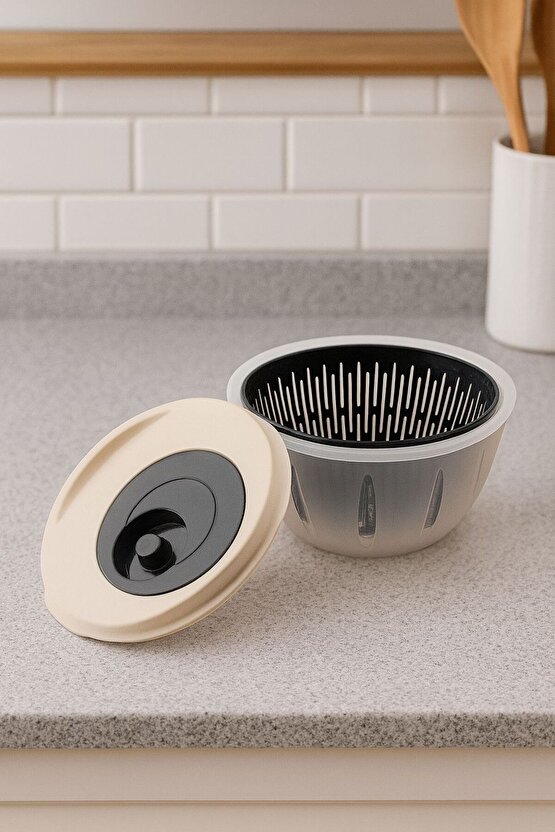 Focus 4,5 LT Hızlı Salata Kurutucu – Geniş Hazne, Ergonomik Tasarım, Süzgeçli