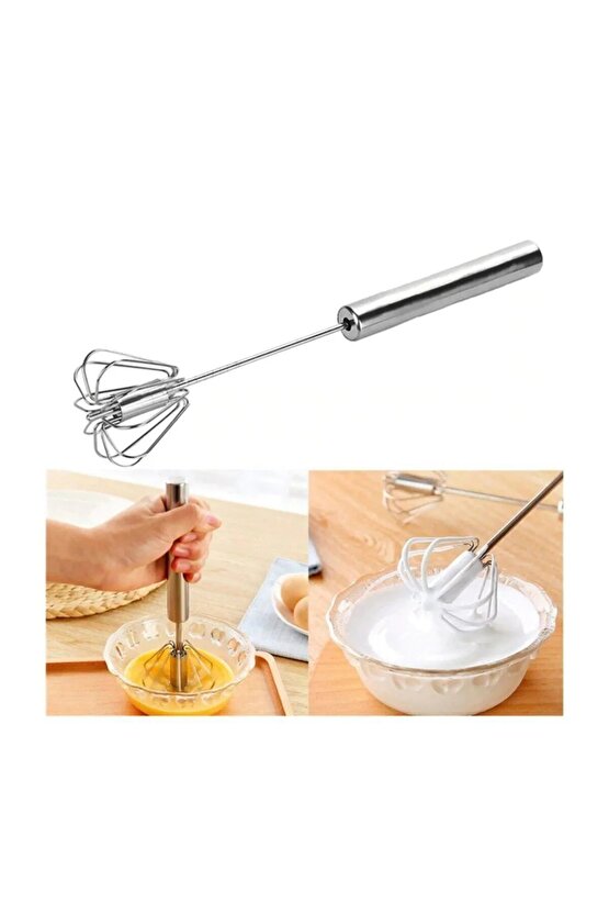 Bas Çek ] Mikser Karıştırıcı Çelik Basmalı Otomatik Çırpıcı T}n