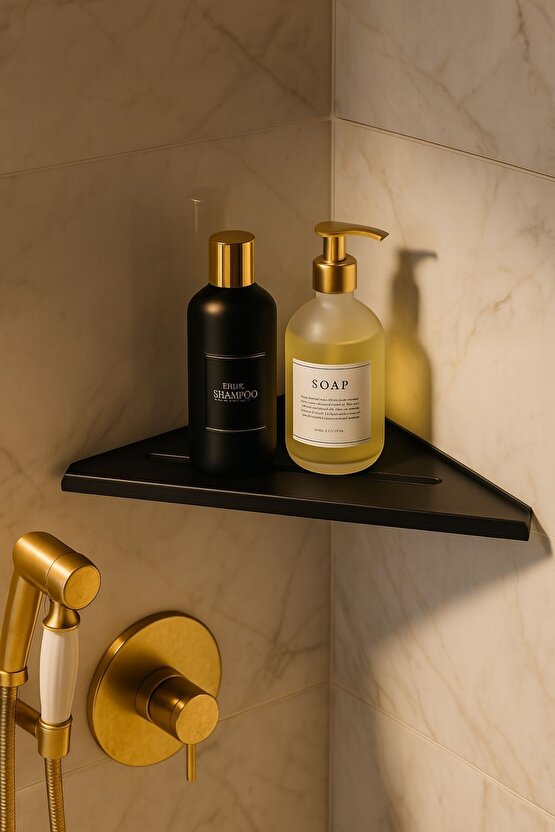 2 Adet Metal Şampuan Sabun Köşe Tipi Duş Rafı