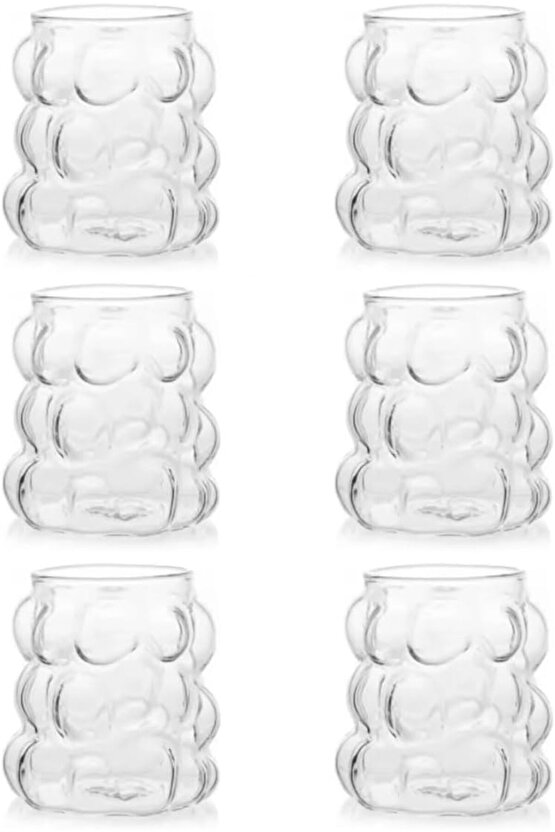 6lı Üzüm Bardak Seti, Bubble Bardak, Bulut Bardak, Kahve Yanı Sunum Bardağı