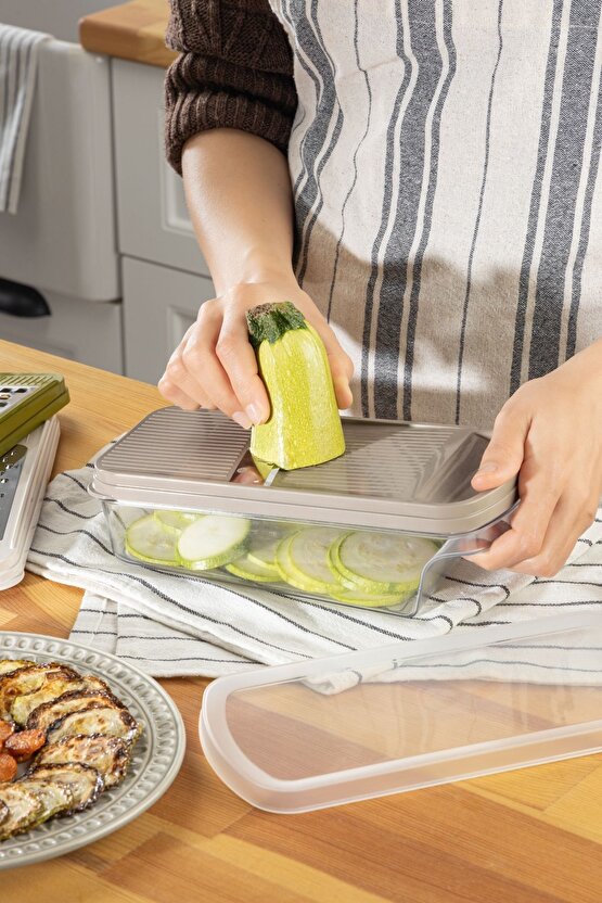 Tfstronger 3 Farklı Bıçaklı Saklama Kapaklı Rende Seti