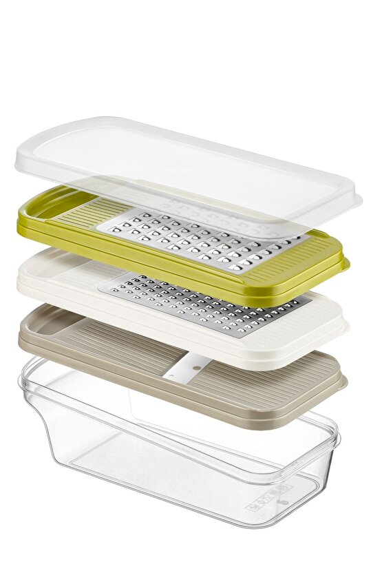 Tfstronger 3 Farklı Bıçaklı Saklama Kapaklı Rende Seti