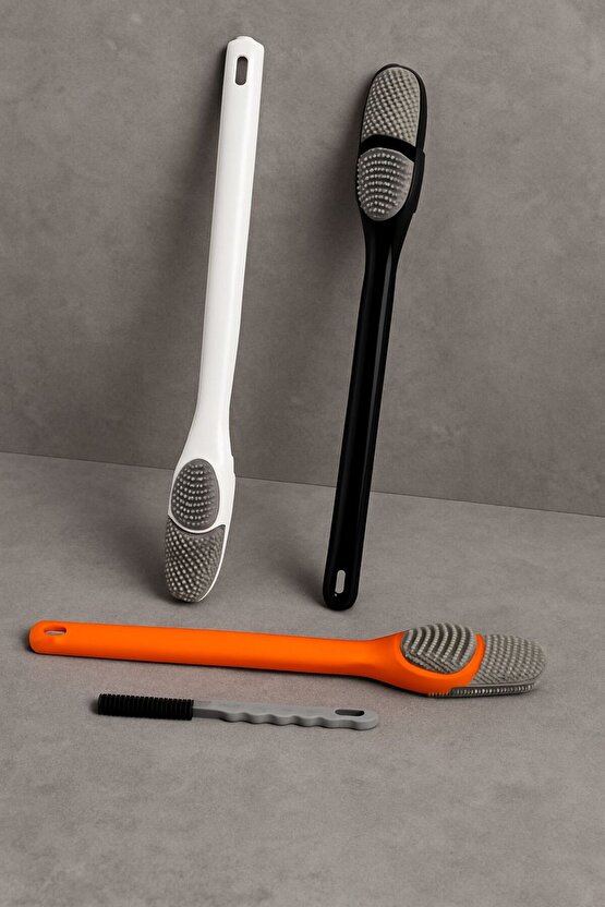 1 Adet Uzun Saplı Klozet Fırçası + 1 Adet Detay Temizlik Fırçası