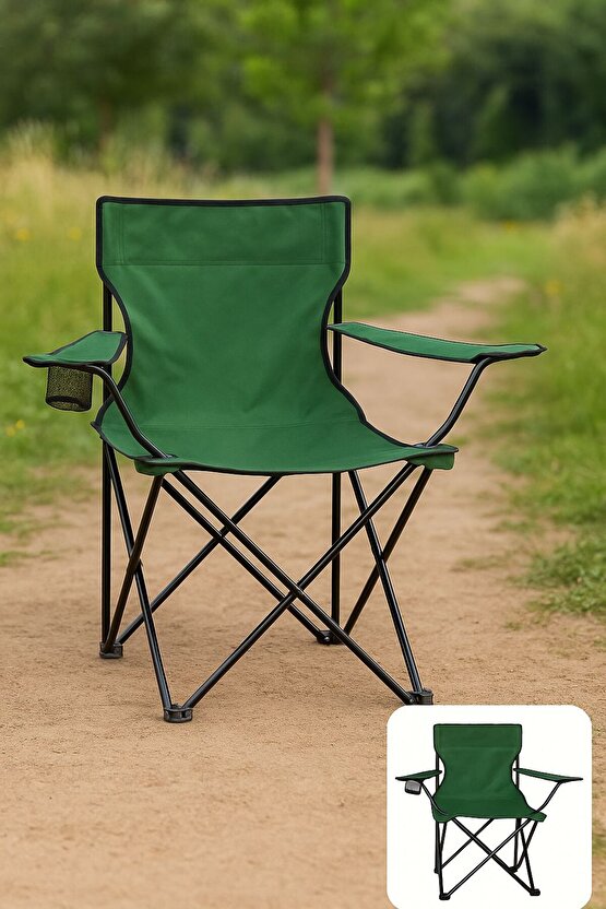 2 Adet Katlanabilir Kamp Sandalyesi – Taşıma Çantalı, Taşınabilir ve Konforlu