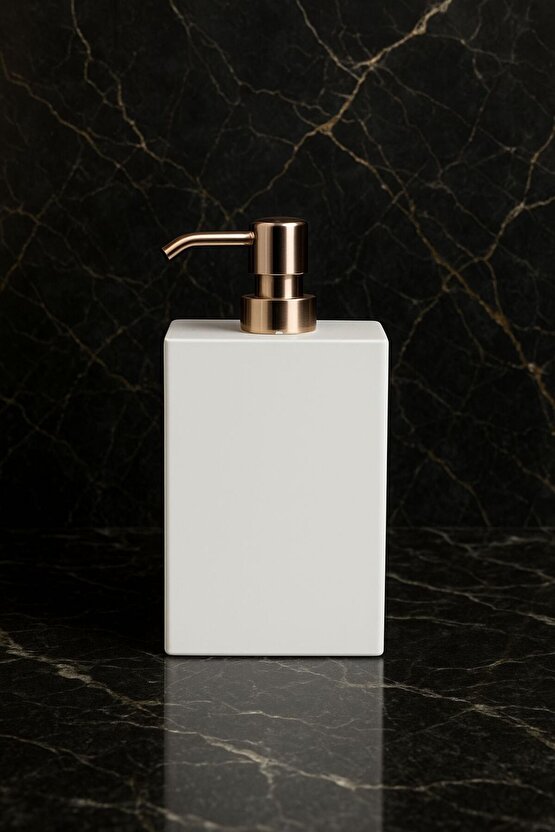 Modern Gri Metal Başlıklı Dikdörtgen Sıvı Sabunluk