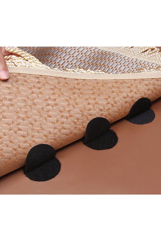 10 Adet Kaymaz Yapışkanlı Kilit Noktası Çift Taraflı Sabit Bant Levha Kanepe Sabitleme Klipsi