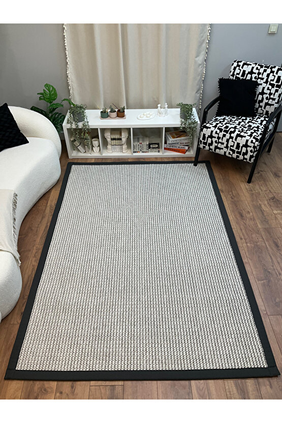 Kumaş Bordür Gri Bukle Antrasit Bordür  Halı Salon Koridor Mutfak Çocuk Odası Halısı  Kilim S267