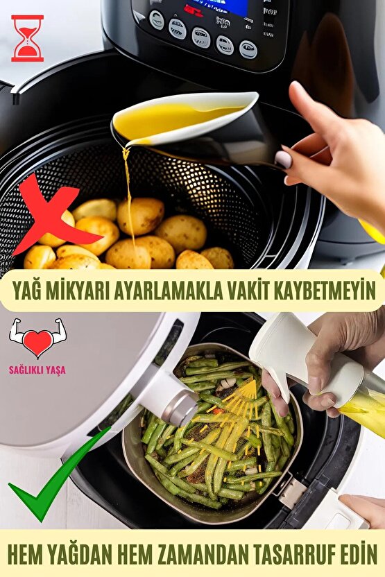 Sprey Cam Yağlık Air Fryer Fritöz Yağ Püskürtücü