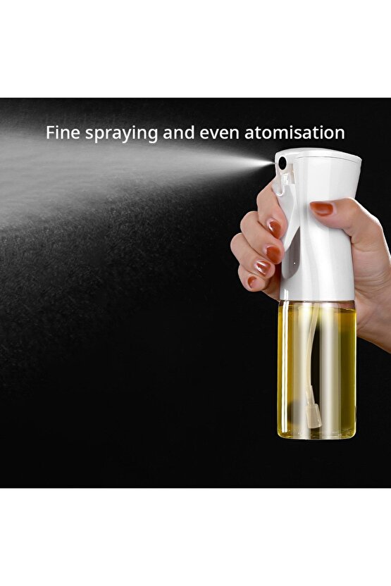 Sprey Yağdanlık Airfryer Için Yağdanlık Püskürtmeli Sprey Cam Şişe Zeytinyağı Sirke Püskürtücü 200Ml