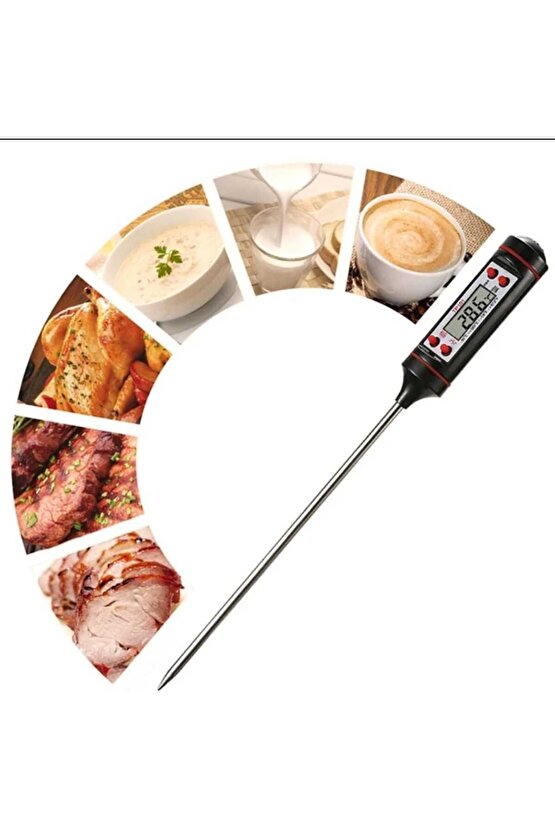 Daldırma Tipli Süt Mama Yoğurt Çorba Mayalama Dijital Mutfak Gıda Yemek Termometresi