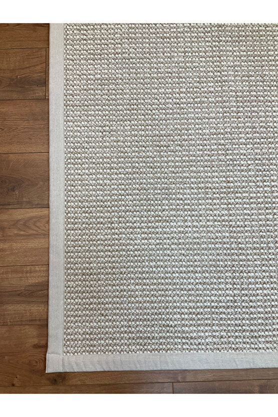 Kumaş Bordür Bej Bukle Krem Bordür  Halı Salon Koridor Mutfak Çocuk Odası Halısı  Kilim S266