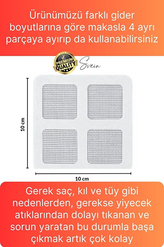 10 Adet Kullan At Yapışkanlı Banyo Duş Gider Süzgeci Saç Küvet Drenajı Tıkanıklık Tahliye Kapağı