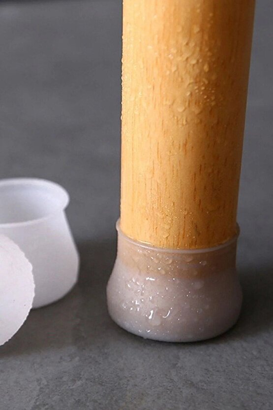 32 Adet Çizilmeyi Önleyen Parke Koruyucu Beyaz Silikon Sandalye Sehpa Ayağı