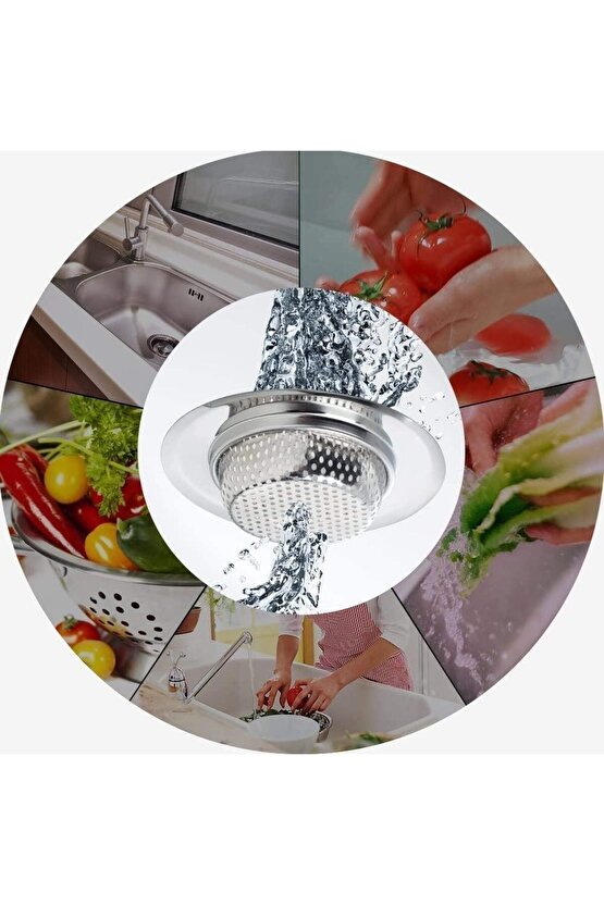 byrs 7 cm Gider süzgeci, mutfak lavabosu süzgeci, paslanmaz çelik lavabo, tıkanmayı önler veyd