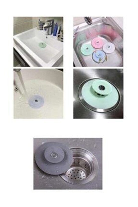 Ufo Lavabo Evye Tıkacı, Tıpa Süzgeç Bas Aç, Bas Kapa Pratik - Pembe