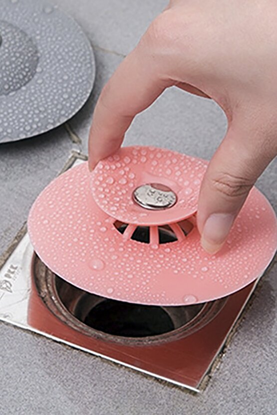 Kilitli Lavabo Küvet Duşakabin Süzgeci Silikon Kilitli Lavabo Küvet Tıpası Lavabo Tıkacı