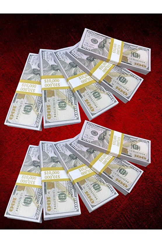 10 Deste 100 Dolar 1.kalite Kuşe Kağıt Geçersiz Şaka Düğün Parası Oyun Parası 10 X 100 Dolar