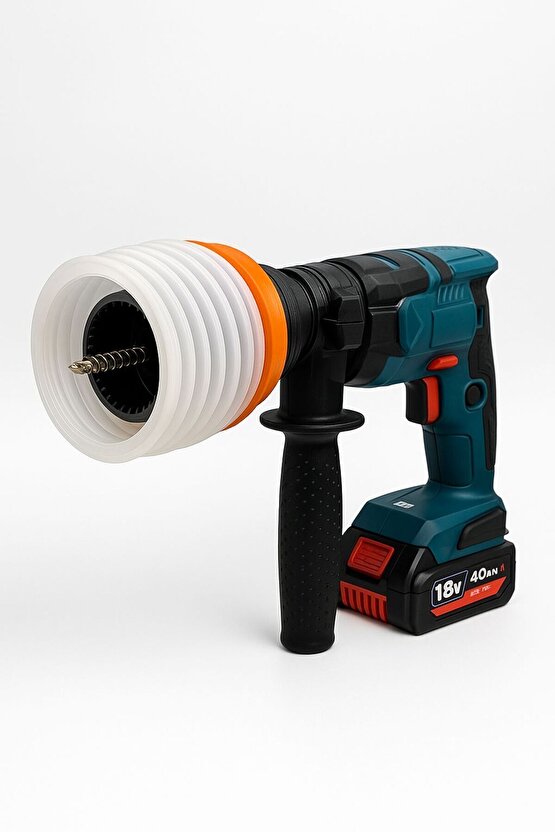 14 Santim Süper Vantuzlu Körüklü Panç Toz Tutucu Matkap Ucu Aparat (NV 11)