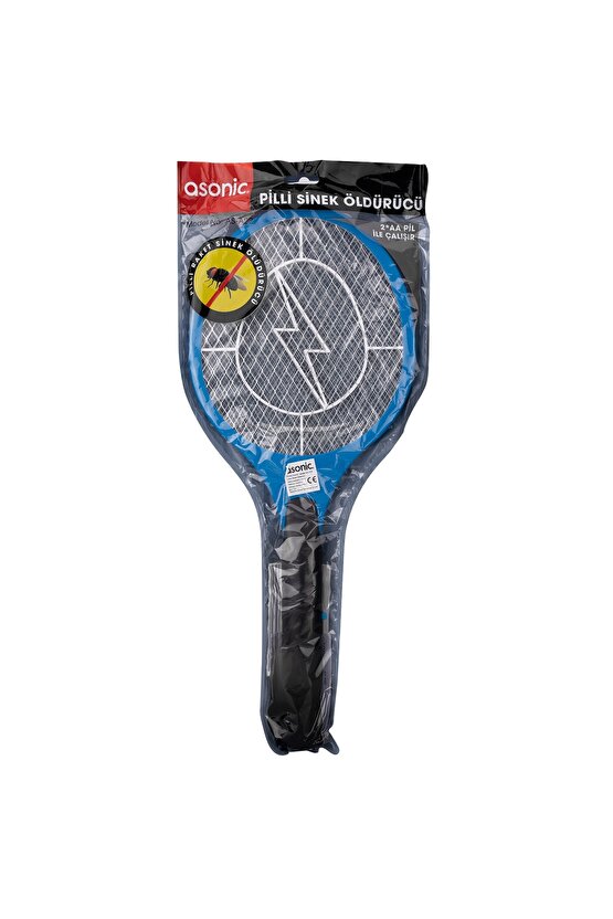 Raket Sinek Öldürücü Pilli Mavi AS-A22