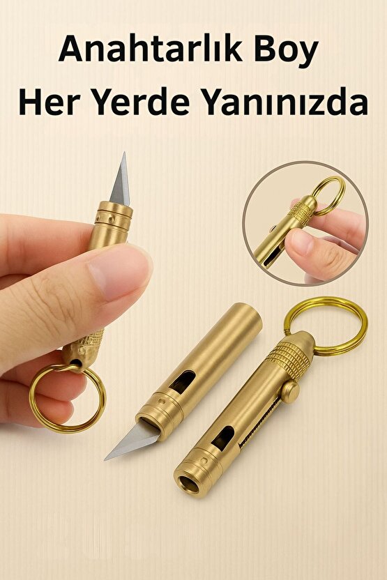 Pratik Anahtarlığa Takılabilen Mini Keskin Falçata