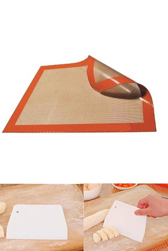 Iles Silikon Silpat, Hamur Açma Matı+hamur Kesici