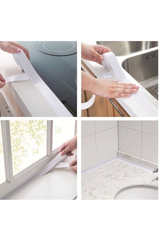 BEYAZ Su Sızdırmaz Lavabo Kenar Bandı (3.2m)