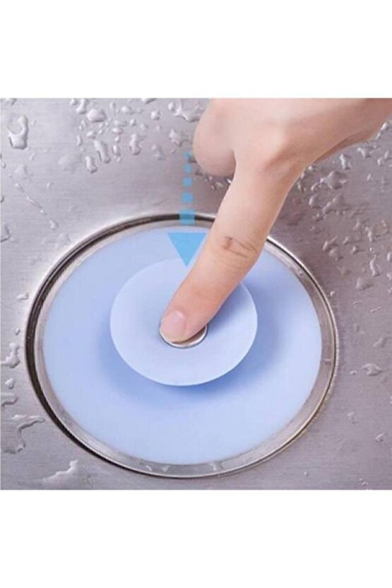 Lavabo Tıpası Ve Süzgeç Silikon Lavabo Süzgeci Tıkanma Önleyici