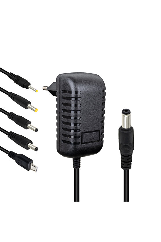 SLX-52A 5-9-12 Volt - 2 Amper Çok Uçlu Telefon Tablet PC Akü Akıllı Şarj Adaptörü