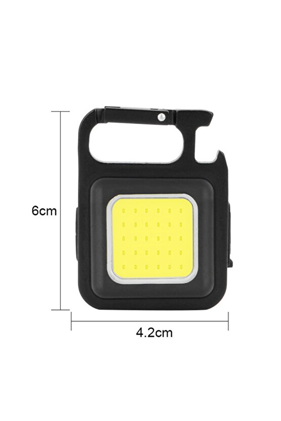 Mini Led Işık Kamp El Feneri Mıknatıslı Su Geçirmez Şarj Edilebilir Çantaya Asılabilir 2 Adet