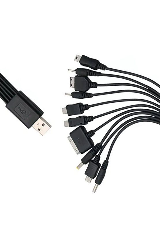 PM-4309 ÇOK FONKSİYONLU 10LU USB ŞARJ ALETİ KABLO
