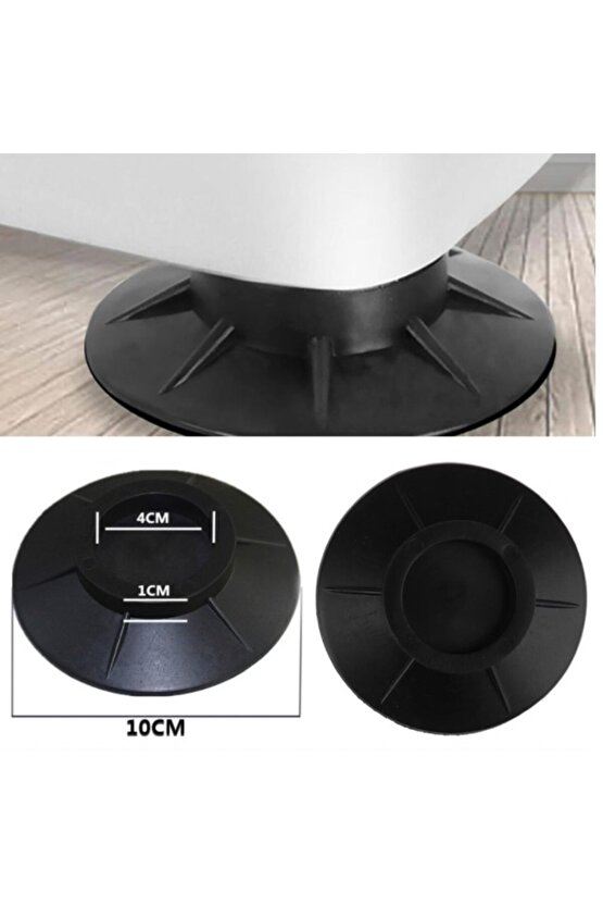 Çamaşır Makinesi Titreşim Engelleyici Stoper SİYAH 4lü Set